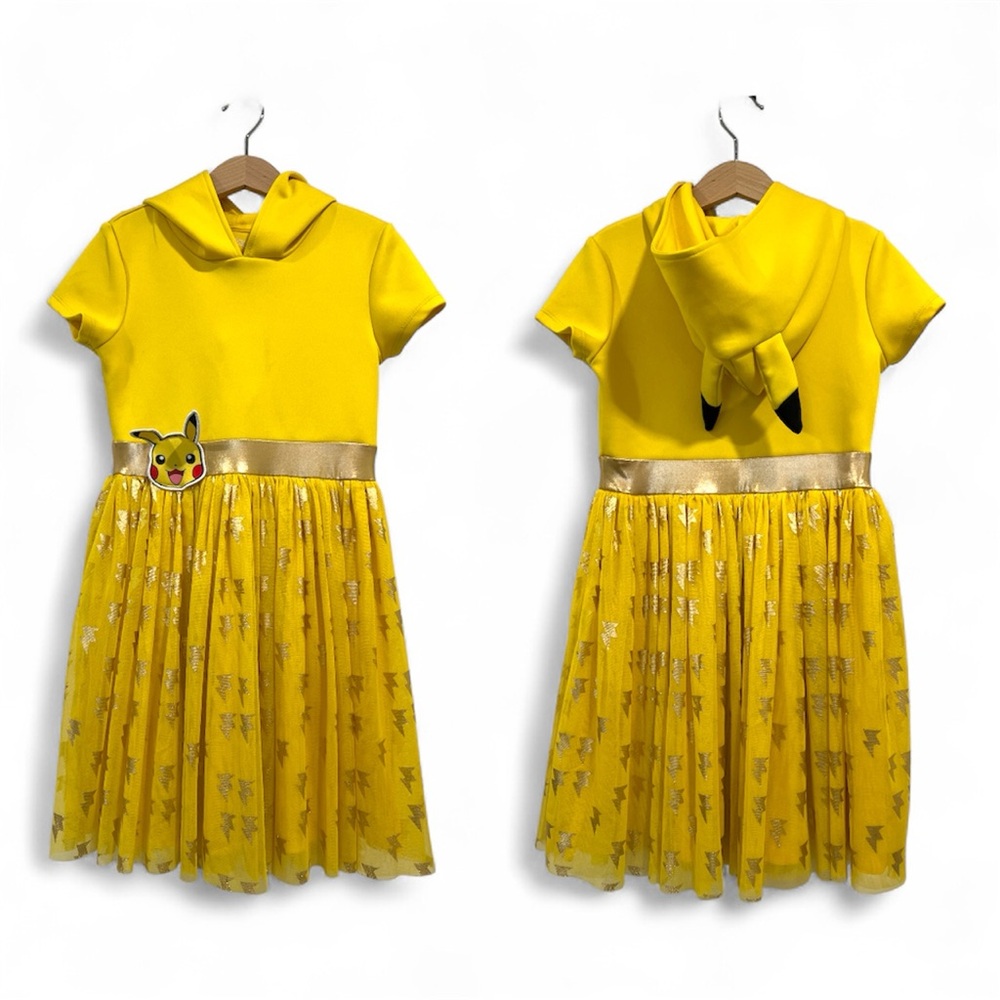 Yellow Pikachu Dress with Hood